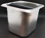 Kaffeeklopfkasten, Edelstahl Espresso-Klopfbox, Kaffee-Abfalleimer (M)